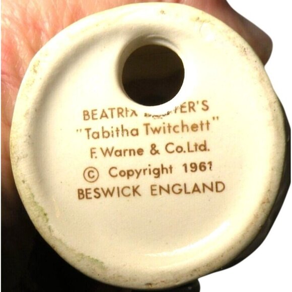 Beswick England Beatrix Potter Vintage "Tabitha Twitchit" 1961 Ceramic Figurine - Picture 5 of 6